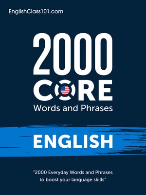 cover image of 2000 Core Words and Phrases: English